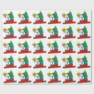 Regalo Papel de envolver de cereza blanca Chrismukkah