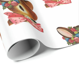 Regalo Papel de envolver de ciervos para Navidades retro