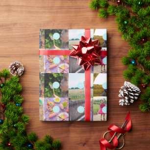 Regalo Papel de envolver de colección de fotos de navidad