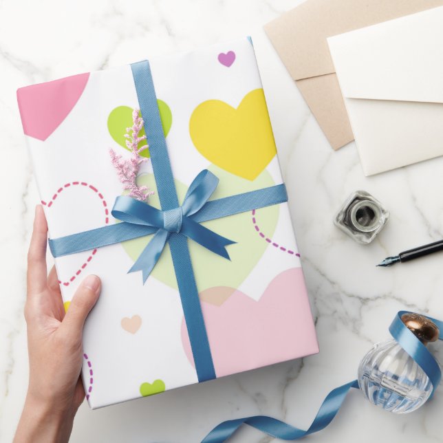 Regalo Papel de envolver de corazones pasteles (Regalar)