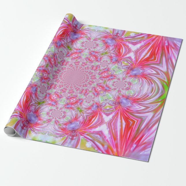 Regalo Papel de envolver de cristal rojo (Desenrollado)
