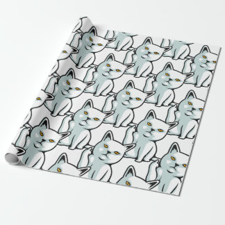 Regalo Papel de envolver de gesto grosero del gato FU