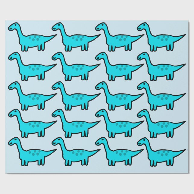 Regalo Papel de envolver de Herbert Dinosaurio  (Superficie plana)