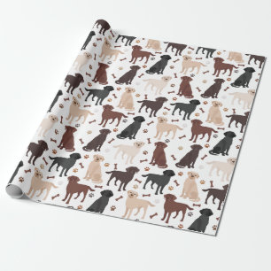 Regalo Papel de envolver de hojas de collie y huesos duro