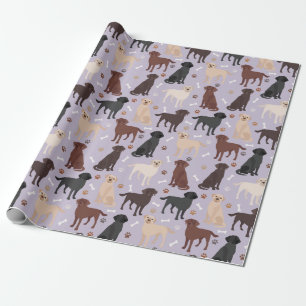 Regalo Papel de envolver de hojas de collie y huesos duro