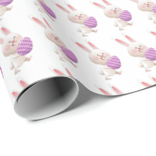 Regalo Papel de envolver de huevos y conejo de pascua