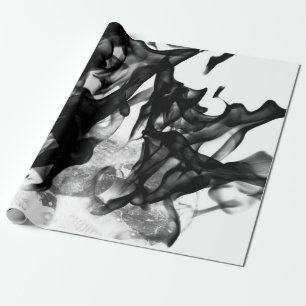 Regalo Papel de envolver de humo negro y blanco