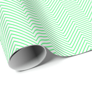 Regalo Papel de envolver de la línea Chevron - Verde cla
