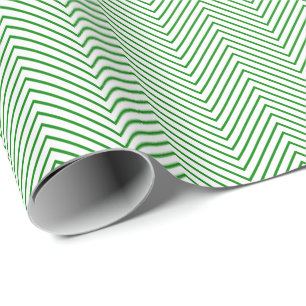 Regalo Papel de envolver de la línea Chevron - Verde sob