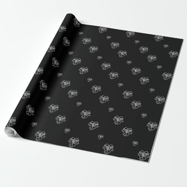 Regalo Papel de envolver de las campanas plateadas (Desenrollado)