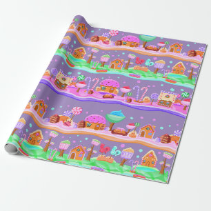 Regalo Papel de envolver de las tierras de las velas