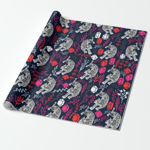 Regalo Papel de envolver de leopardo de nieve