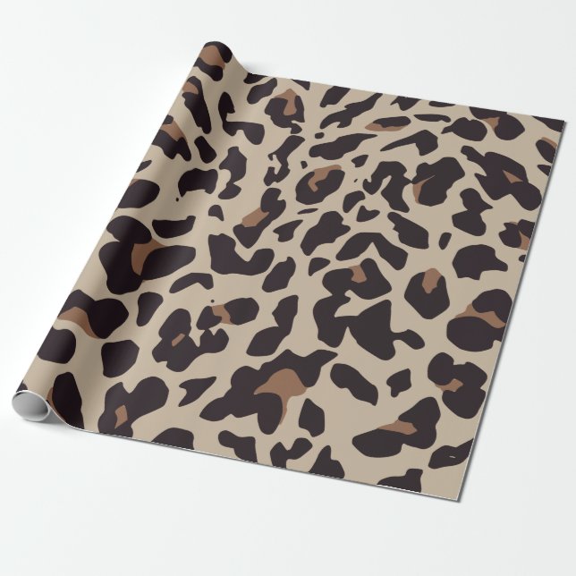 Regalo Papel de envolver de leopardo marrón (Desenrollado)