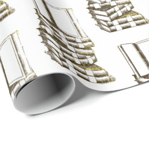 Regalo Papel de envolver de libros antiguos