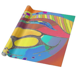 Regalo Papel de envolver de líneas de diseño orgánico aud