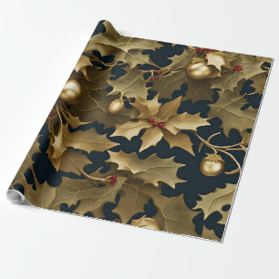 Regalo Papel de envolver de oro para navidades