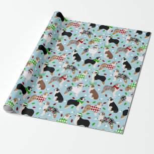 Regalo Papel de envolver de pastores australianos navidad