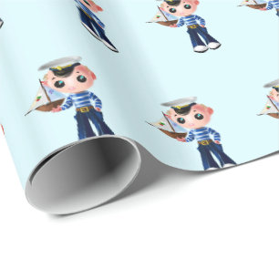 Regalo Papel de envolver de pequeño marinero