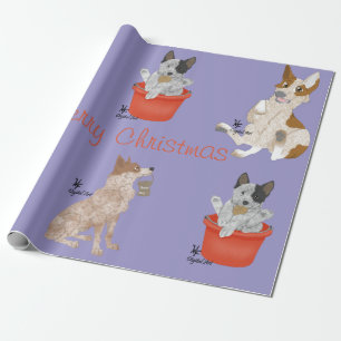 Regalo Papel de envolver de perros de ganado navidades