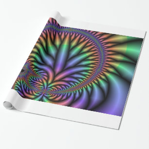 Regalo Papel de envolver de planta de arcoiris psicodélic