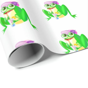 Regalo Papel de envolver de rana Fiesta feliz