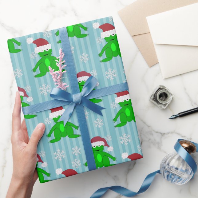 Regalo Papel de envolver de ranas para navidades (Regalar)