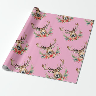 Regalo Papel de envolver de renos de cosecha de navidades