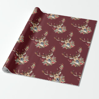 Regalo Papel de envolver de renos de Navidad vintage