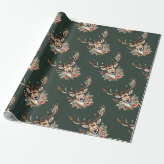 Regalo Papel de envolver de renos de Navidad vintage