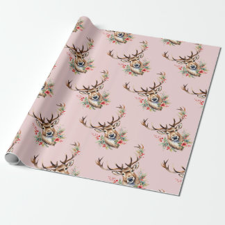 Regalo Papel de envolver de renos de Navidad vintage
