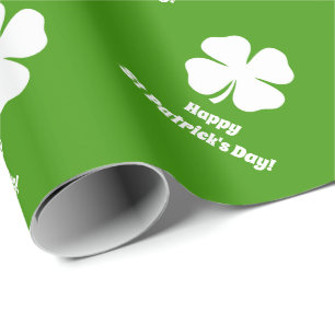 Regalo Papel de envolver de shamrock Green St Patrick