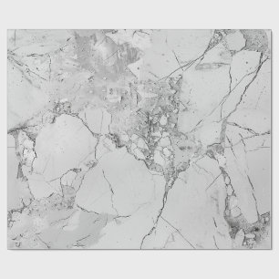 Regalo Papel de envolver de textura de mármol gris elegan