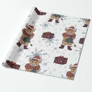 Regalo Papel de envolver de vacas para navidades