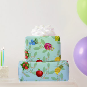 Regalo Papel de envolver de verano de frutas tropicales v