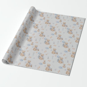 Regalo Papel de envolver del oso de peluche Boho