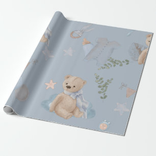 Regalo Papel de envolver del oso de peluche Boho