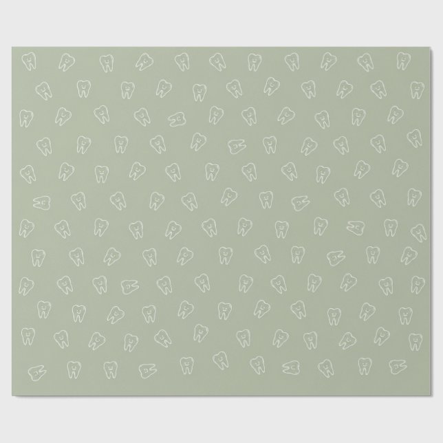 Regalo Papel de envolver dientes lindos (Superficie plana)