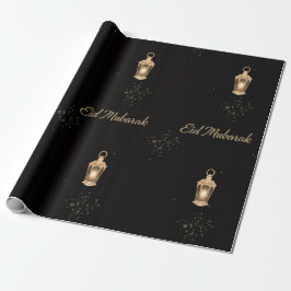 Regalo Papel de envolver Eid negro/oro