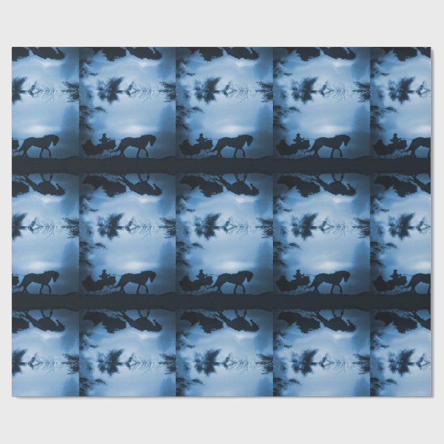 Regalo Papel de envolver esquisto y caballo (Superficie plana)