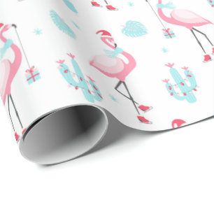 Regalo Papel de envolver flamingo para navidades