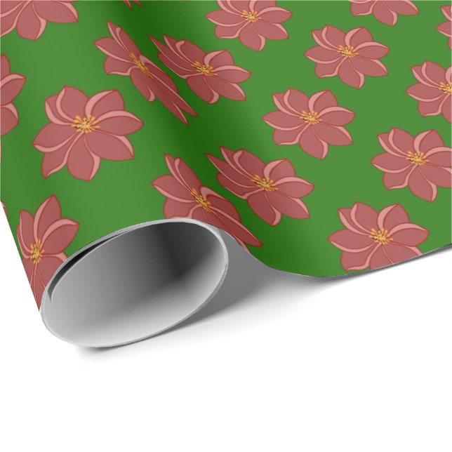 Regalo Papel de envolver Flor de puesta de sol (Esquina del rollo)