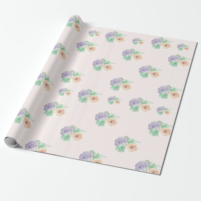 Regalo Papel de envolver floral (Desenrollado)