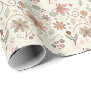 Regalo Papel de envolver floral boho