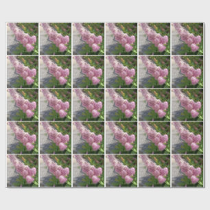 Regalo Papel de envolver floral botánico de flor de lila