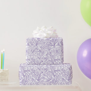 Regalo Papel de envolver floral de lavanda