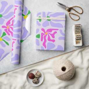 Regalo Papel de envolver floral de lavanda