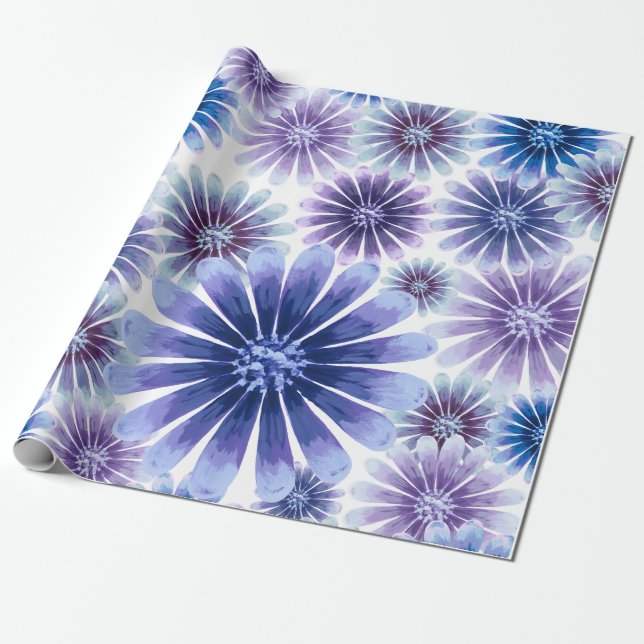 Regalo Papel de envolver floral de lavanda (Desenrollado)