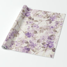 Papel de envolver floral lavanda | Boho morado ele
