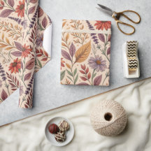 Papel de envolver floral otoñal Apothecary Moody