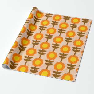 Regalo Papel de envolver floral retro Boho Botanica